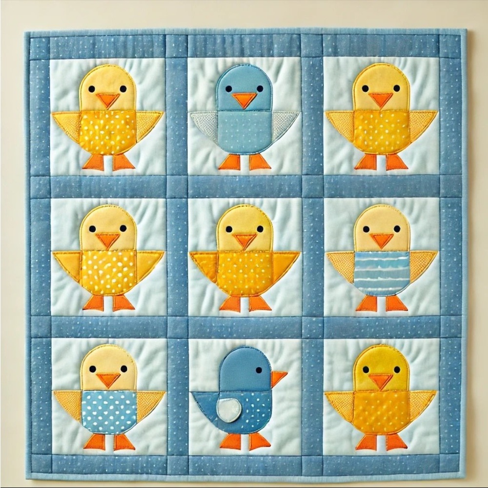 Cute Duckling Patchwork Quilt PATTERN
